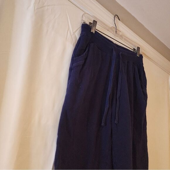 Kim Rogers stretchy blue capri sweatpants S - Picture 2 of 4